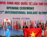 Đoàn Việt Nam trong lễ khai mạc IBO 2016